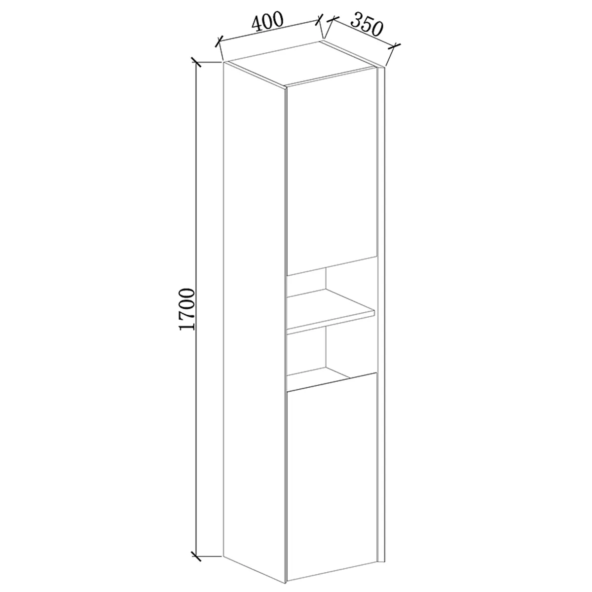 Badnor Martine 150+40cm møbelpk (6513) Linnie speilskap