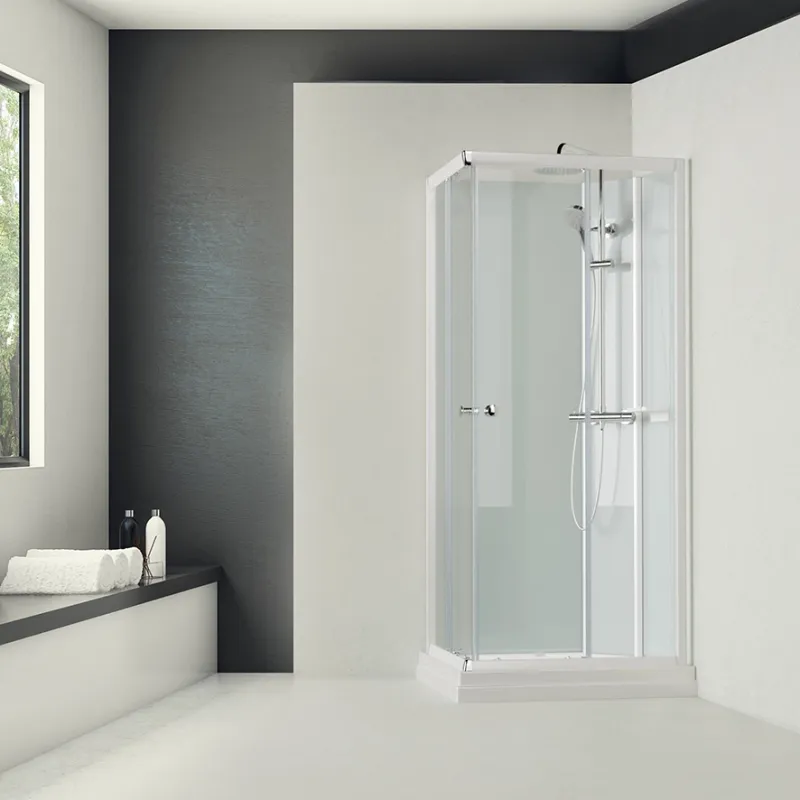 Badnor Nordica White lux 8-0 dusjkabinett 90x70cm m/takdusjsett