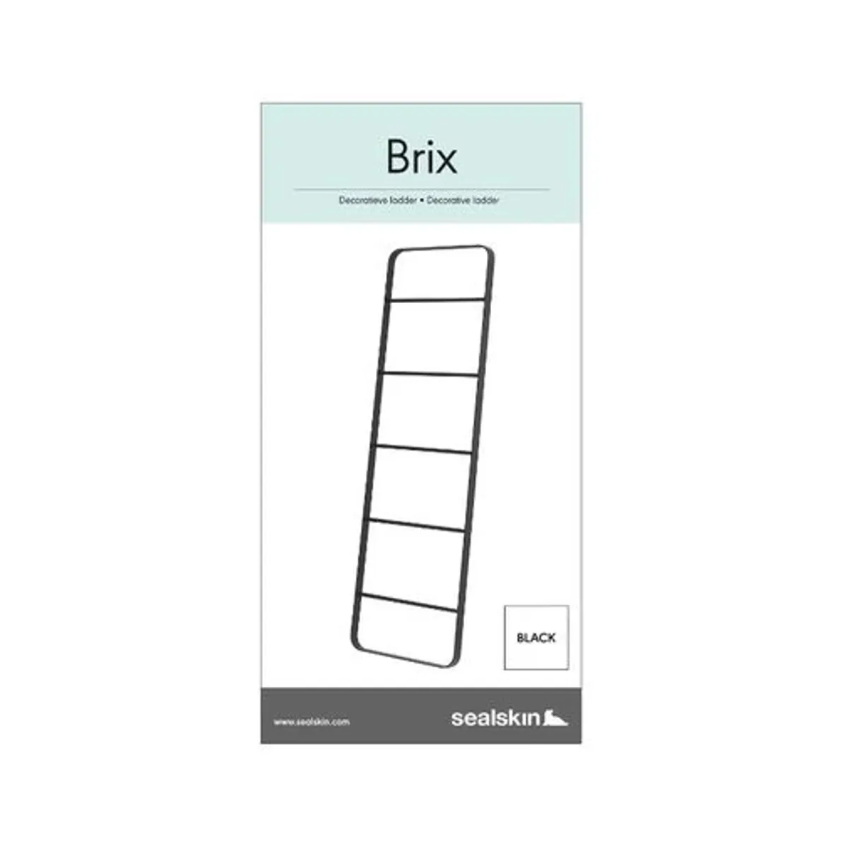 Sealskin Brix Håndklestige frittstående - sort (50x170cm)