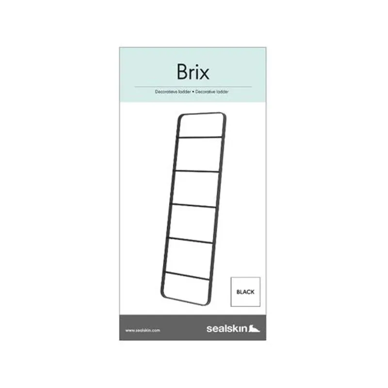 Sealskin Brix Håndklestige frittstående - sort (50x170cm)