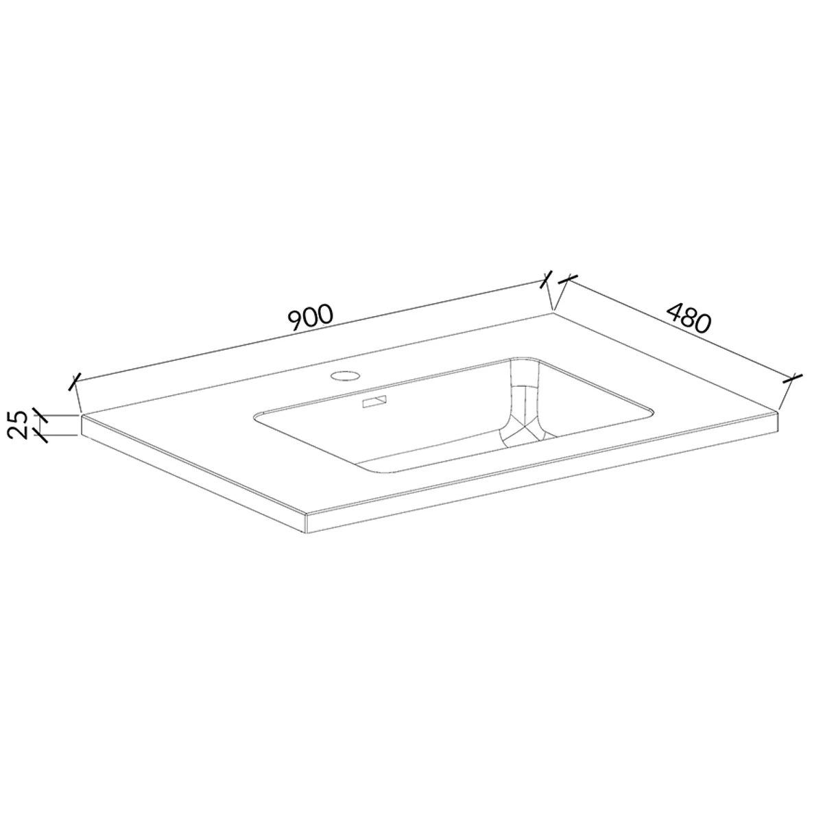 Badnor Melissa 90cm mbl.pk (98330) Loretta speil m/lys