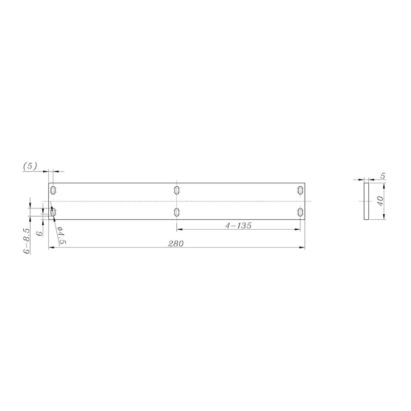 Badnor Luna Base - sammenkoblingsenhet f. frame 900 + frame 600 - MATT SORT aluminium
