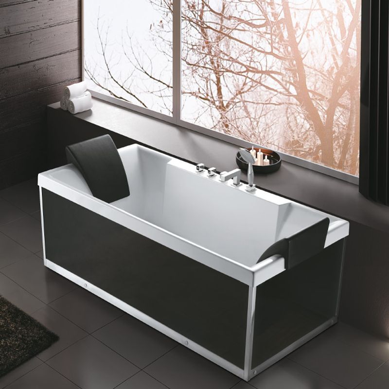 Badnor Yazmin badekar m/ innb. blandeb. 170cm (sort glass)
