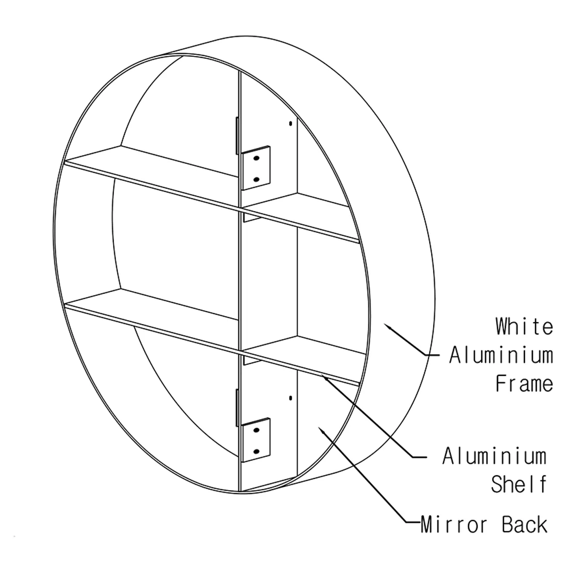 Badnor Merethe 165cm møbelpk. (7307) Leon speilskap