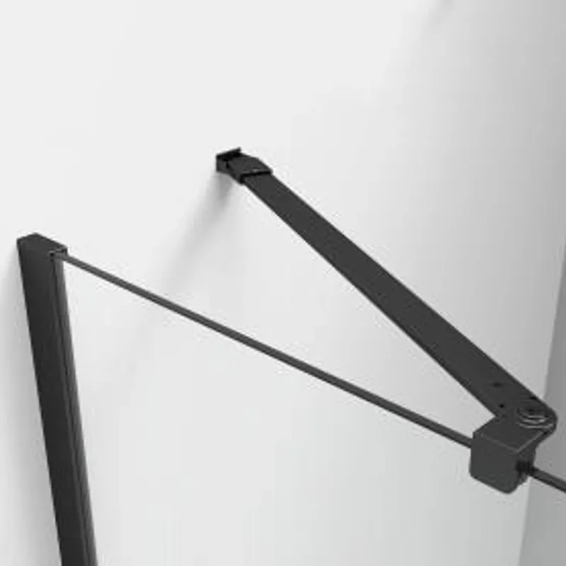 Pyxis fastfelt matt sort Walk-in hjørne 120cm