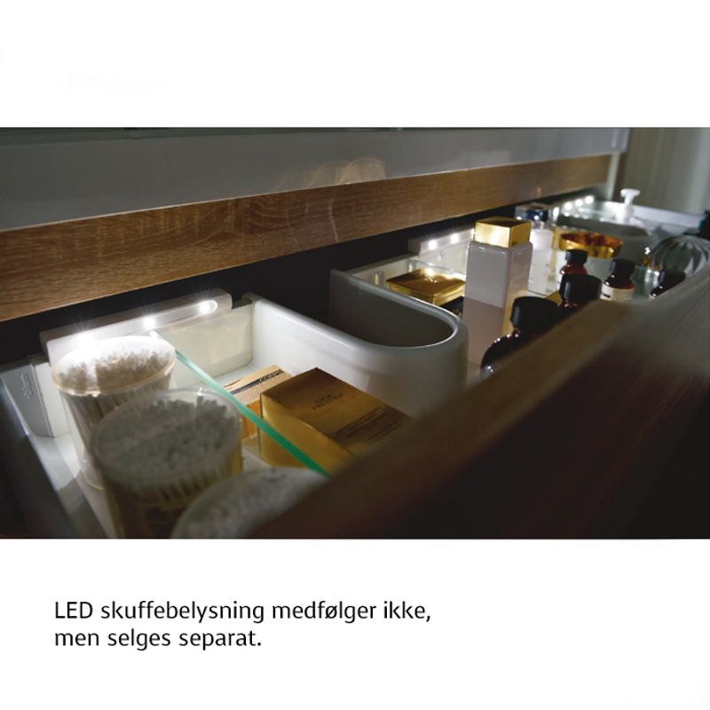 Badnor Mette 60cm servantskap i lys eik - UTEN servant