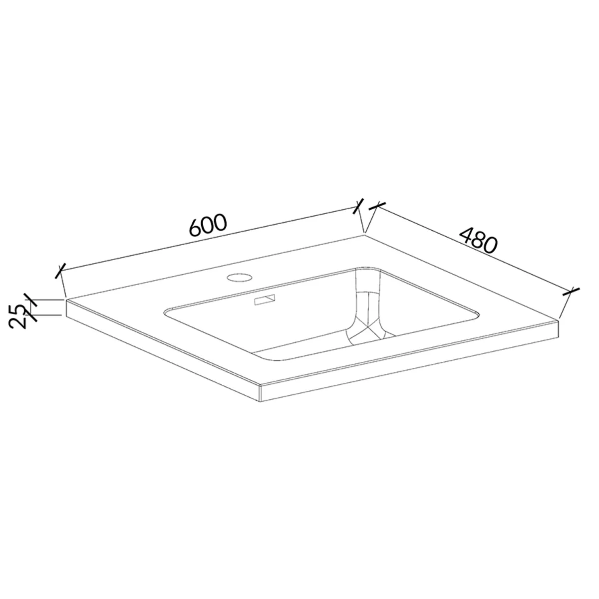 Badnor Melissa 60cm mbl.pk (98140) Leah speilskap m/lys