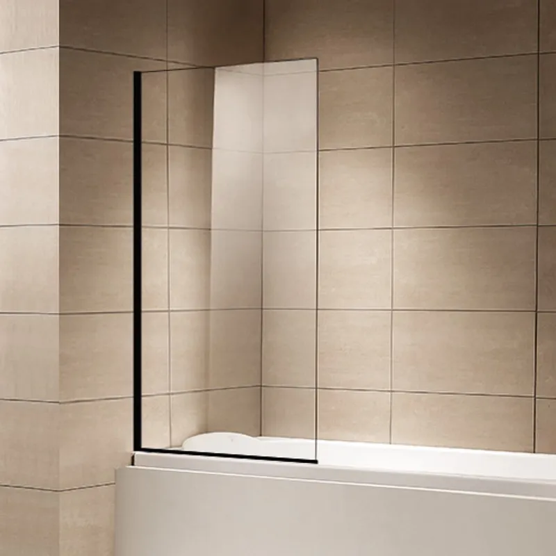 Badnor Kelso badekarvegg - 80x140mm - MATT SORT -  Venstre