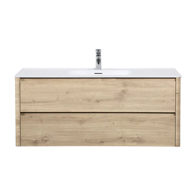 Hovedbilde Badnor Marlén 120cm servantskap i NORDIC OAK m/MATT HVIT servant