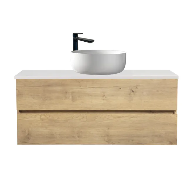 Hovedbilde Badnor Mikala 120cm servantskap (enkel) m/HVIT benkeplate