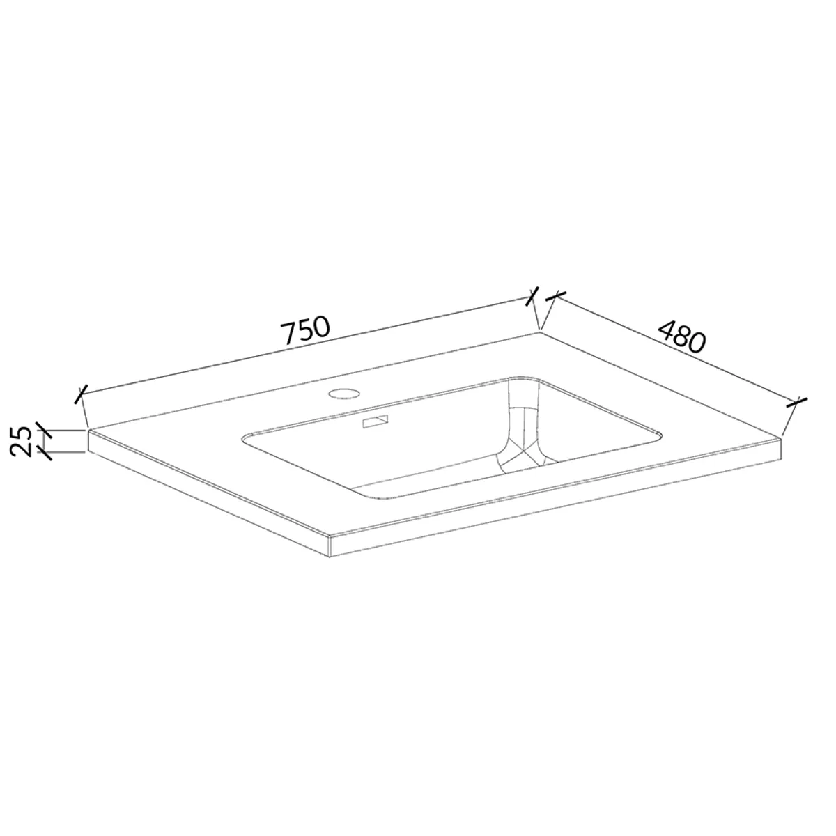 Badnor Melissa 75cm mbl.pk (97210) Leon speilskap m/lys