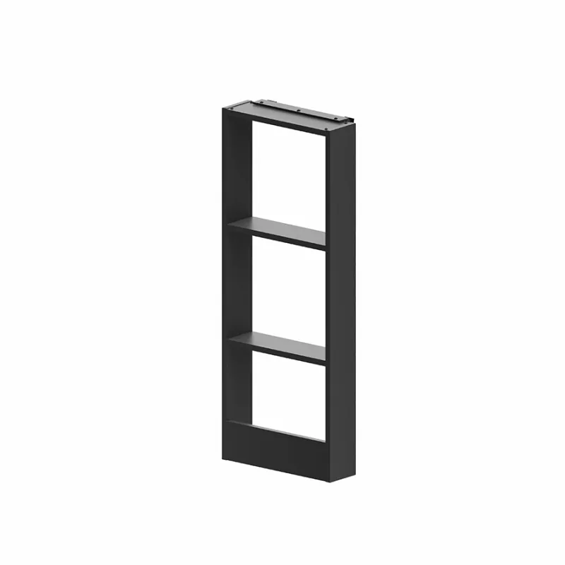 Badnor Luna Base - dusjhylle 900mm med 3 hyller - MATT SORT aluminium
