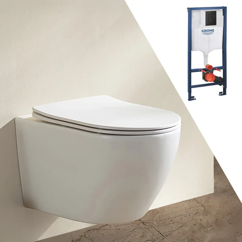 Toalettpakke: Badnor Brindisi / Grohe Rapid SL m/sort betj. plat
