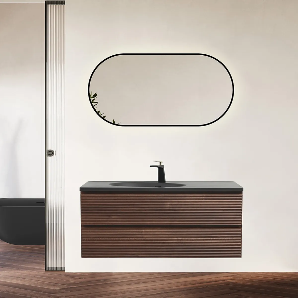 Badnor Maiken 120cm mbl.pk (9601) Sienna speil m/lys