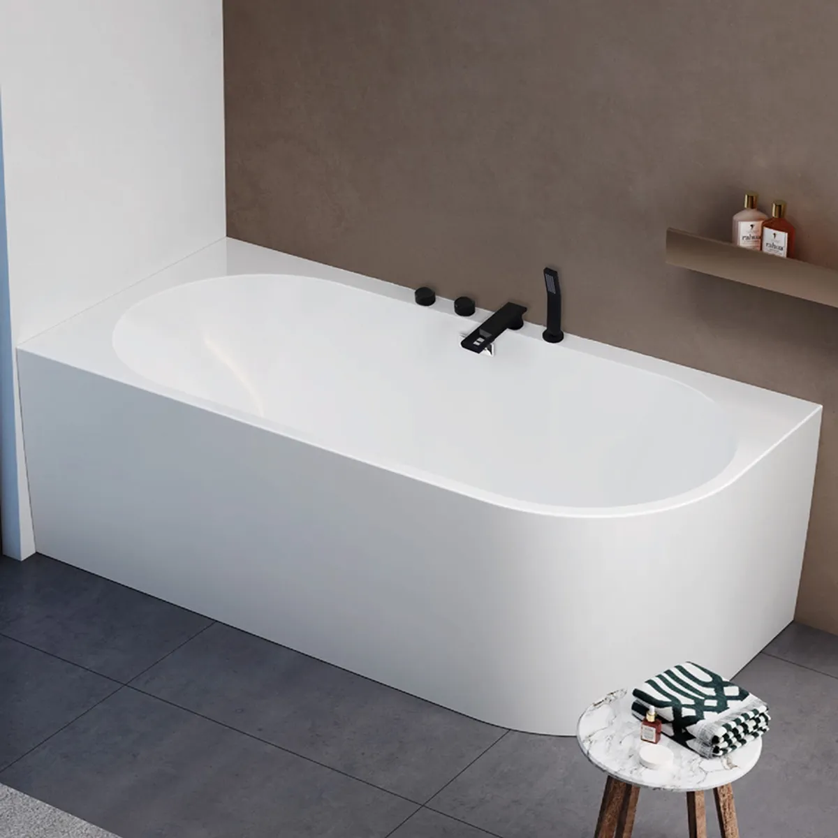 Badnor Orient Lorenza (venstre) designbadekar 170cm