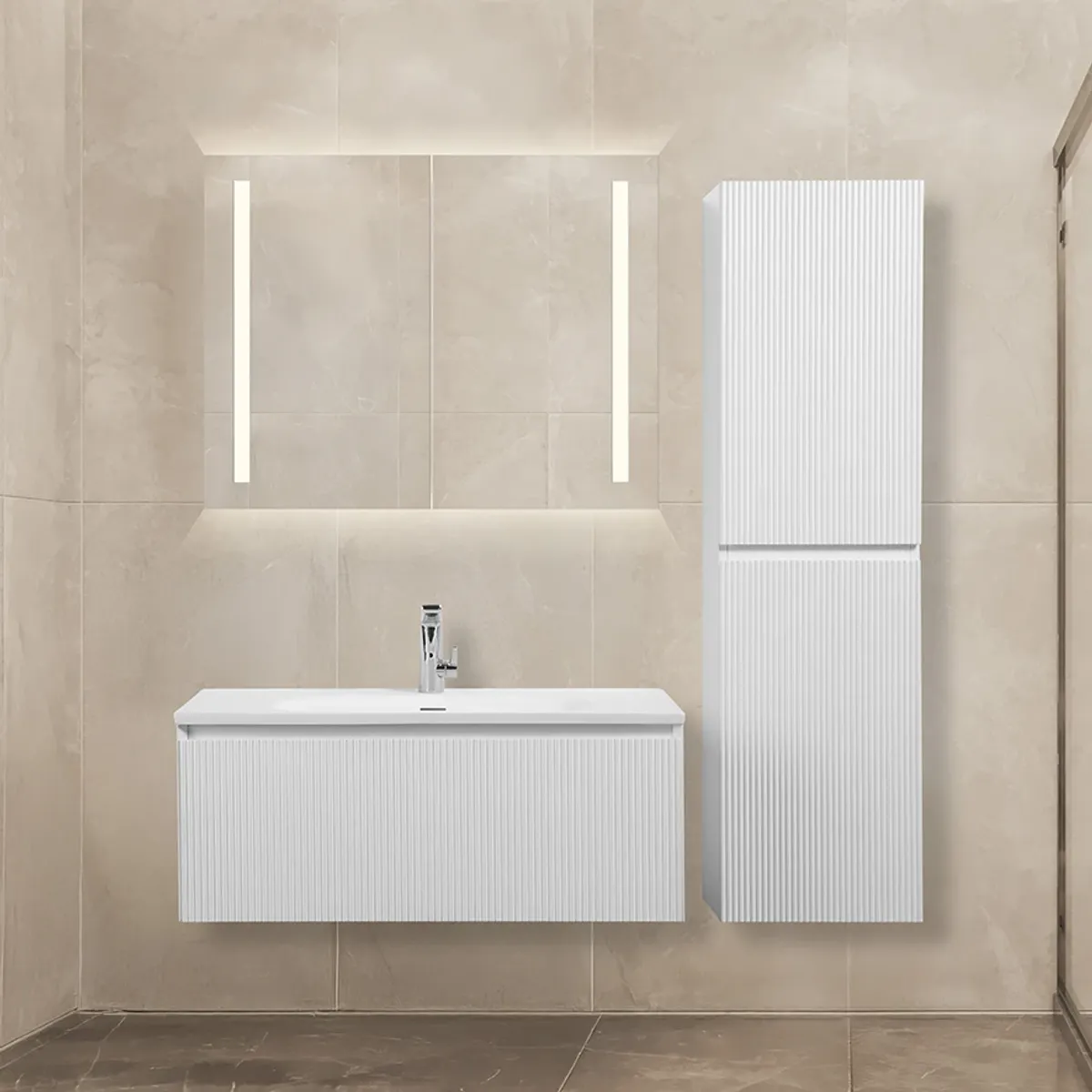 Badnor Merethe 90+40cm møbelpk (7111) Lilly speilskap