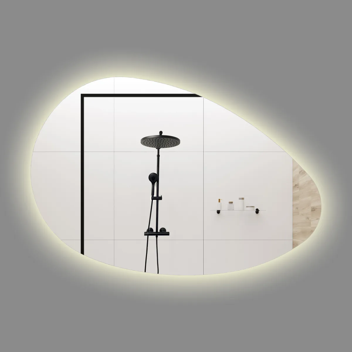 Badnor Melissa 120cm mbl.pk m/enkel servant (97430) Lucy speil m/lys