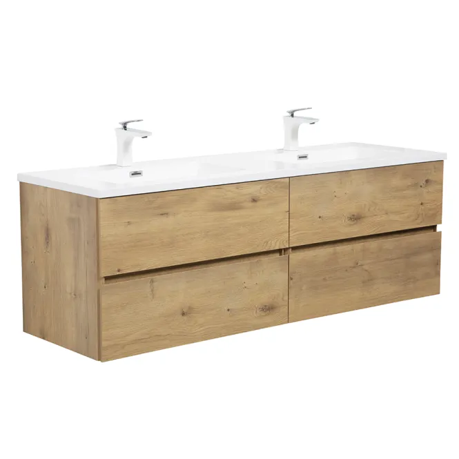 Hovedbilde Badnor Mikala 150cm servantskap m/dobbel HVIT servant