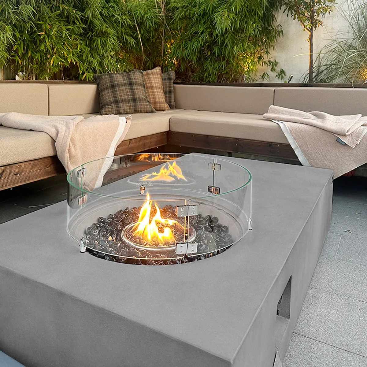 B-VARE: Arctic A-602 gassdrevet peisbord, CONCRETE GREY