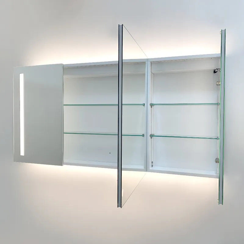 Badnor Melodina HVIT/LYS EIK 140cm mbl.pk (616) Lilly speilskap