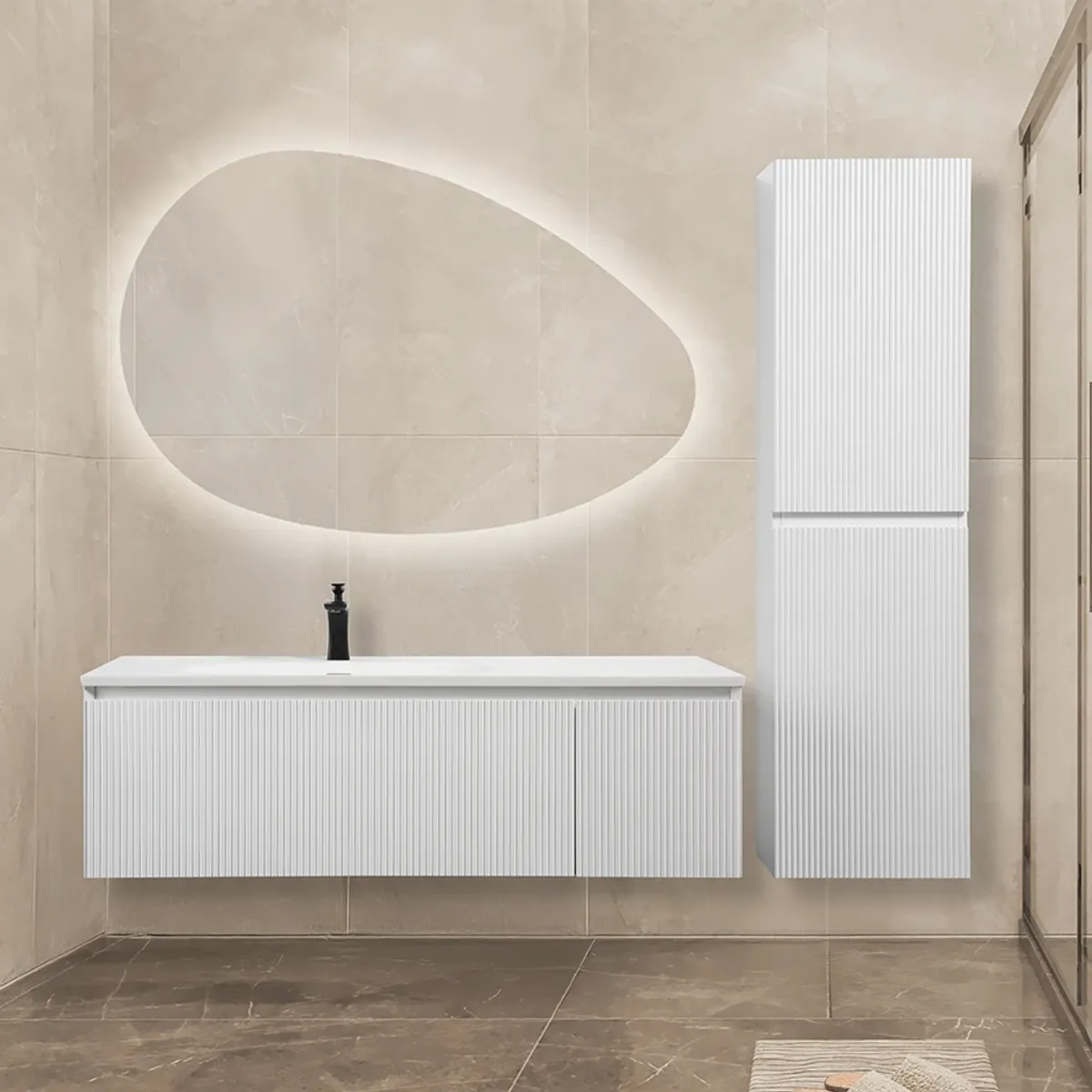 Badnor Merethe 120+40cm møbelpk (7214) Lucy speil