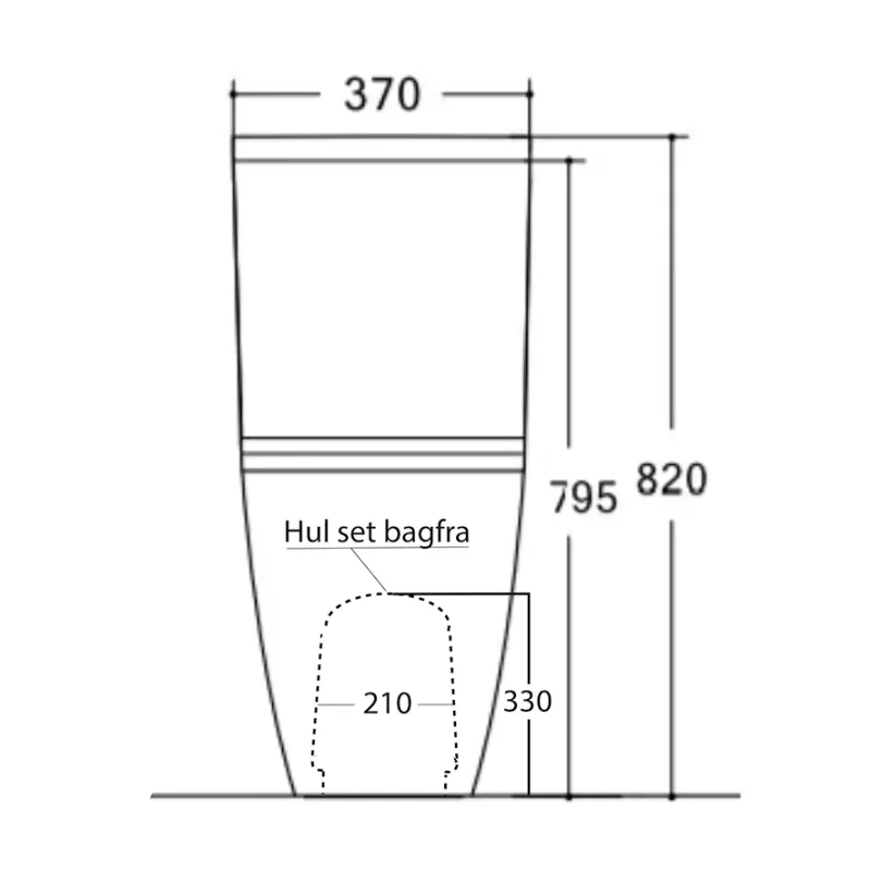 Lavabo Studio gulvtoalett (BTW), matt sort, inkl. toalettsete