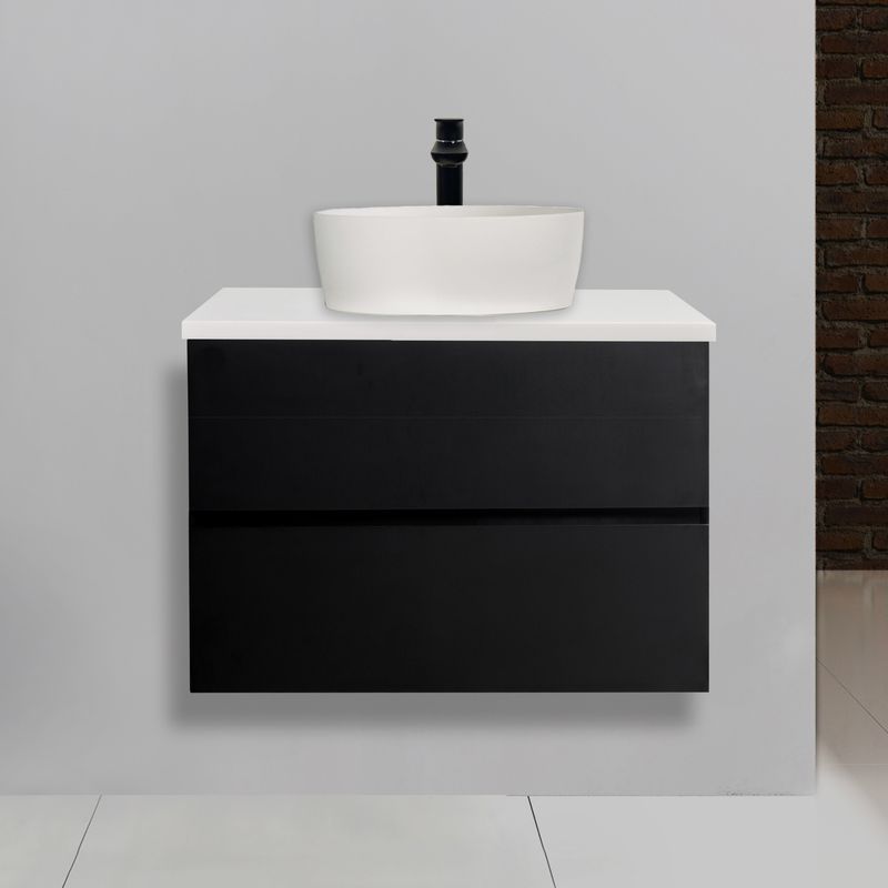 Badnor Benkeplate 75cm, MATT HVIT