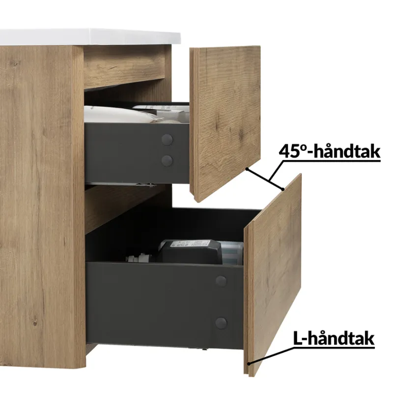 Badnor Mikala 60+40cm mbl.pk (8111) Lissie rundt speil