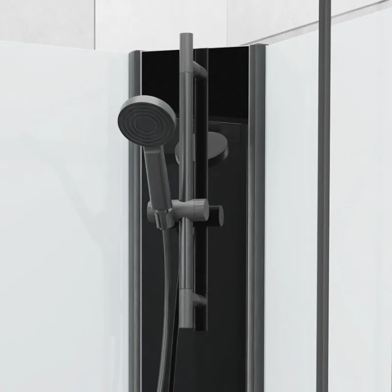 Badnor Scandia Black lux 8-3 dusjkabinett 120x90cm m/dusjsett