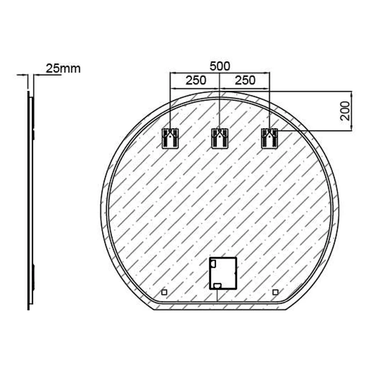 Badnor Mikala 120+40cm dobbel servant (8515) Sissel rundt speil