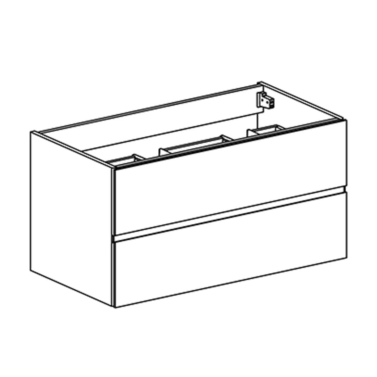 Badnor Mikala 120cm servantskap (dobbel) - UTEN servant