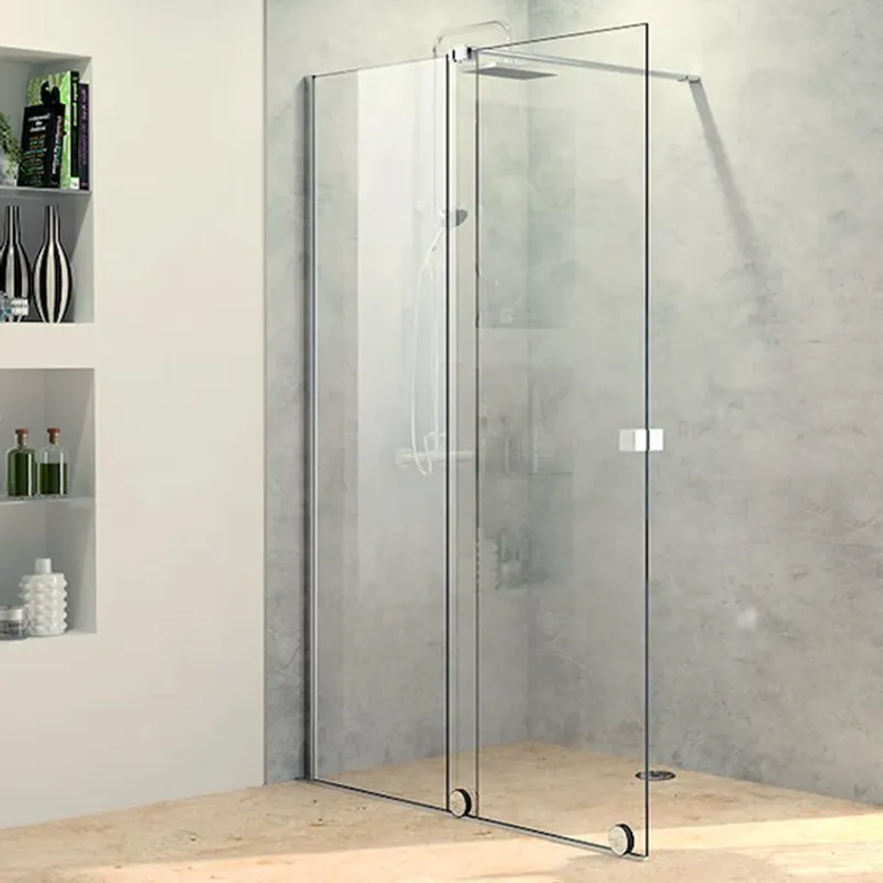 PureDay Walk-in 160-180cm festfelt og skyvedør (krom)