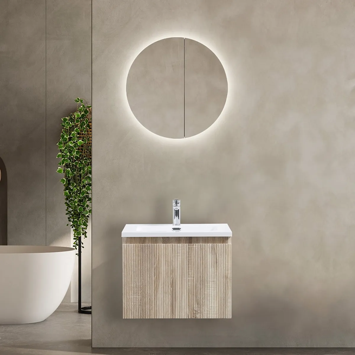 Badnor Mathea 60cm mbl.pk (9103) Leon RUNDT SPEILSKAP