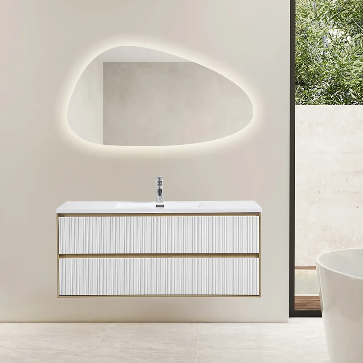 Badnor Marikken 120cm mbl.pk. (2321) Sandy speil