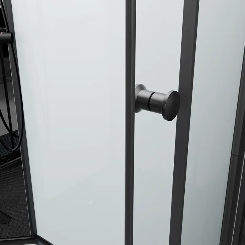Badnor Scandia Black lux 8-0 dusjkabinett 90x70cm m/takdusjsett