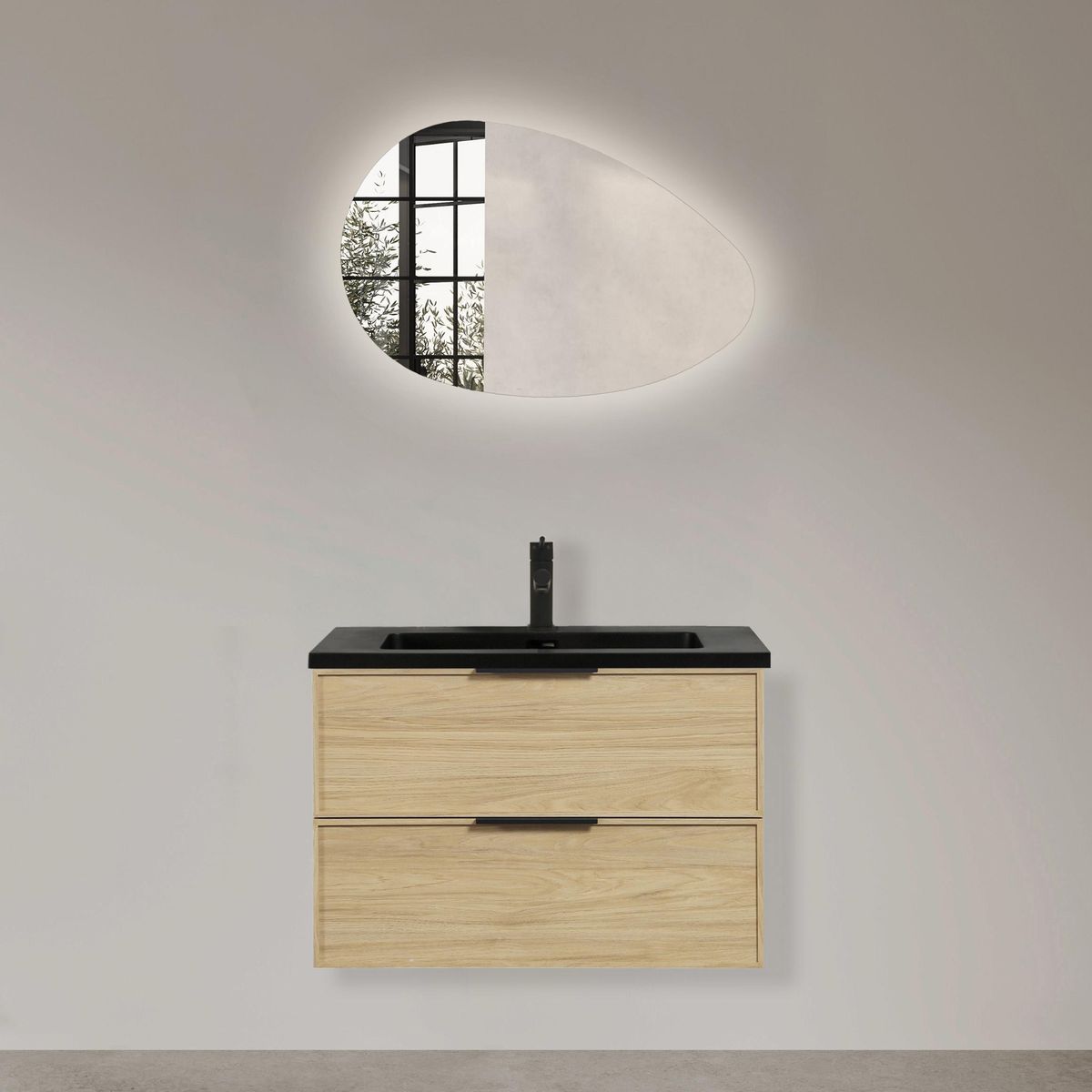 Badnor Melissa 75cm mbl.pk (98240) Lucy speilskap m/lys