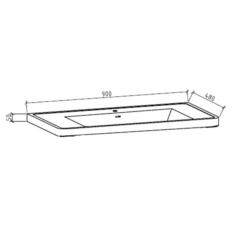Badnor Mette/Mie 90cm hvit servant