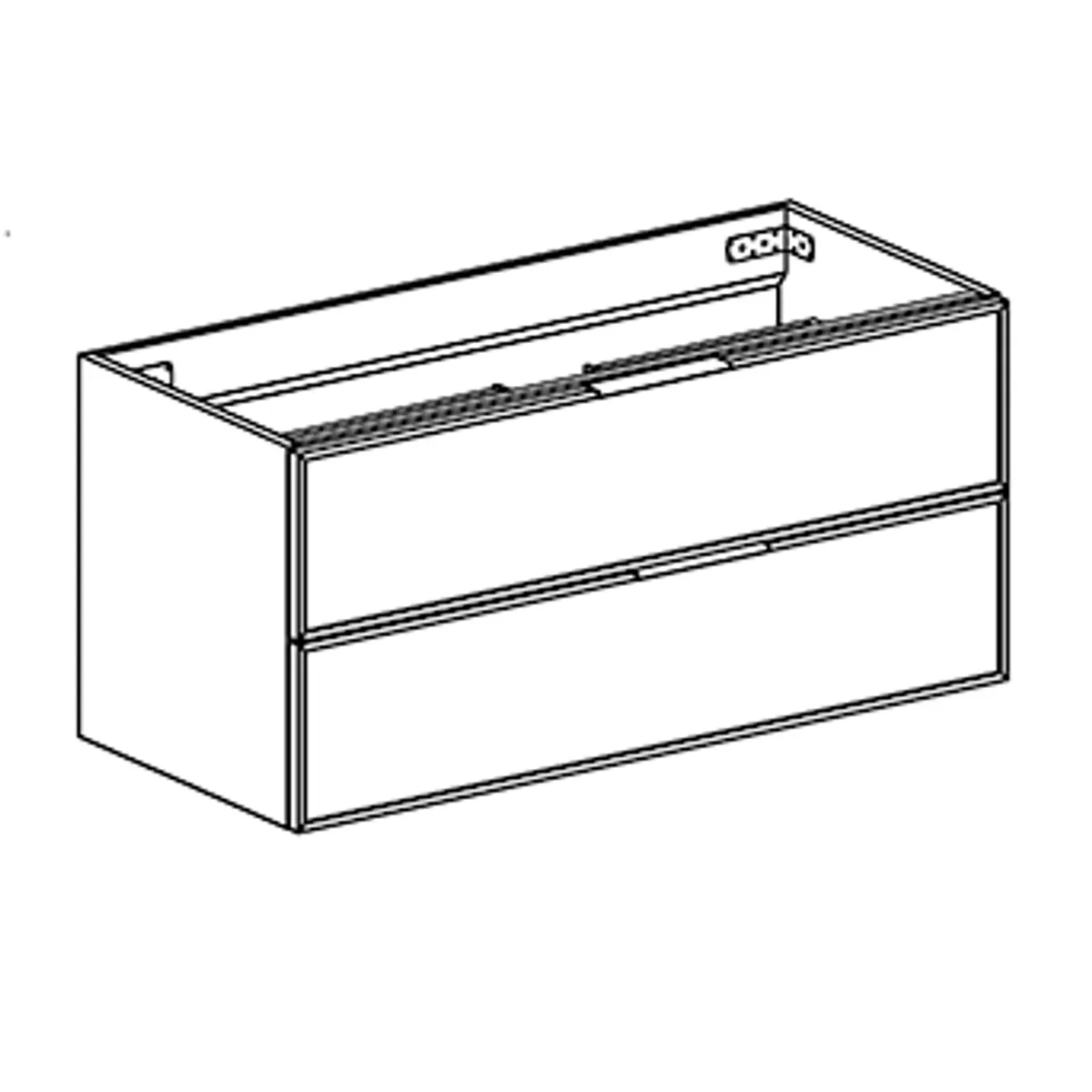 Badnor Melissa 120+40cm mbl.pk m/enkel servant (97431) Lucy speil m/lys