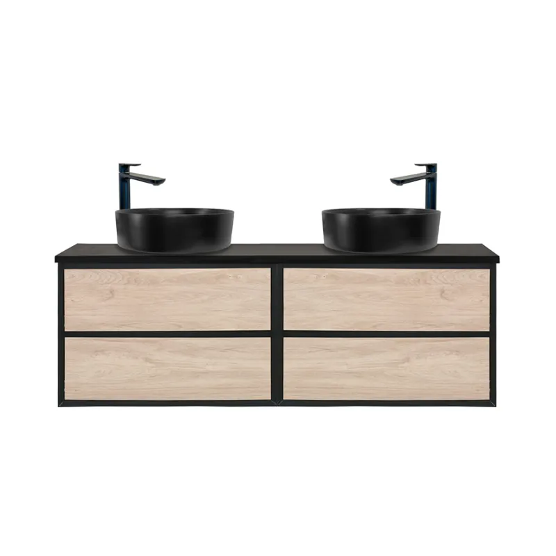 Badnor Martine 150cm servantskap m/sort benkeplate/topplate