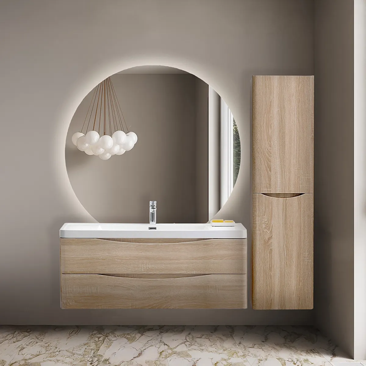 Badnor Mette 120cm enkel +40cm mbl.lpk (50105) Sissel speil
