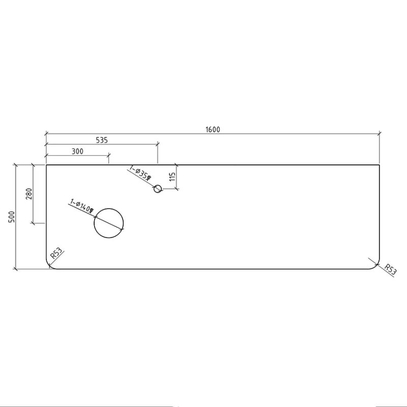 Badnor Mabelle 160cm (VENSTRE) mbl.pk (9801) Sissel speil