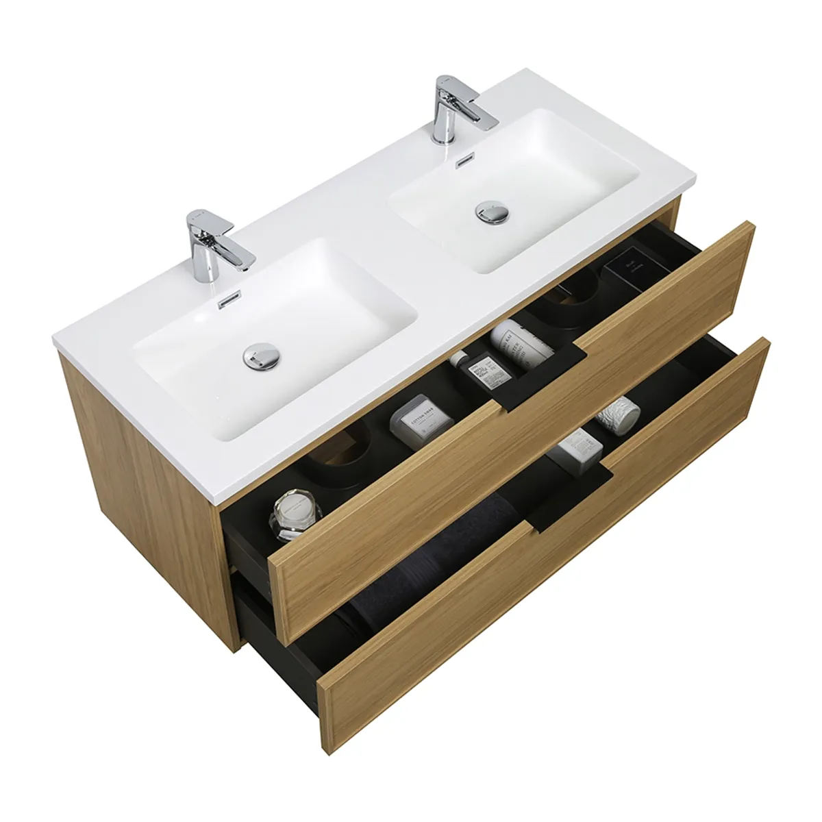 Badnor Melissa 120+40cm mbl.pk m/dobbel servant (97531) Lucy speil m/lys