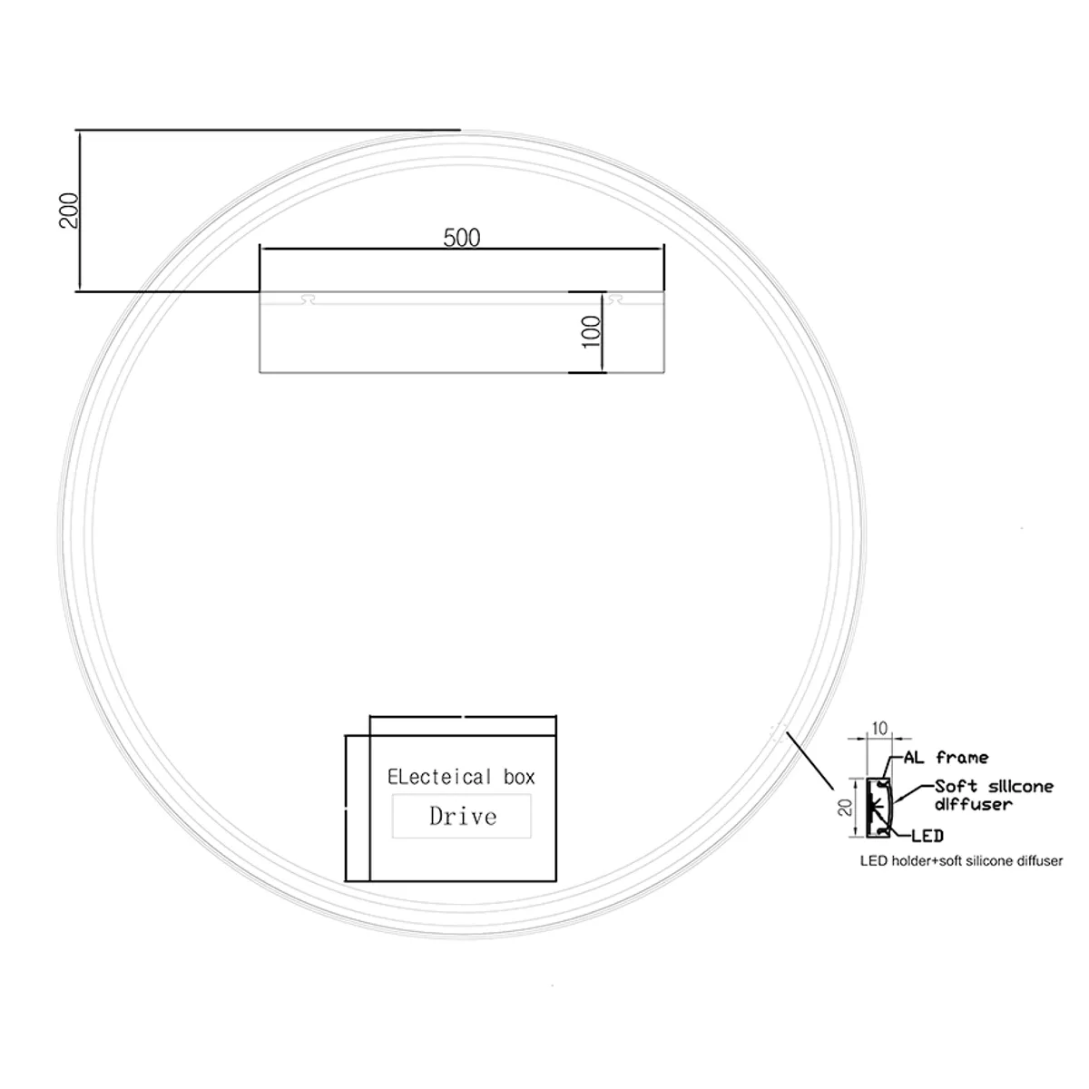 Badnor Melanie HVIT 120cm enkel servant (1407) Leon speilskap