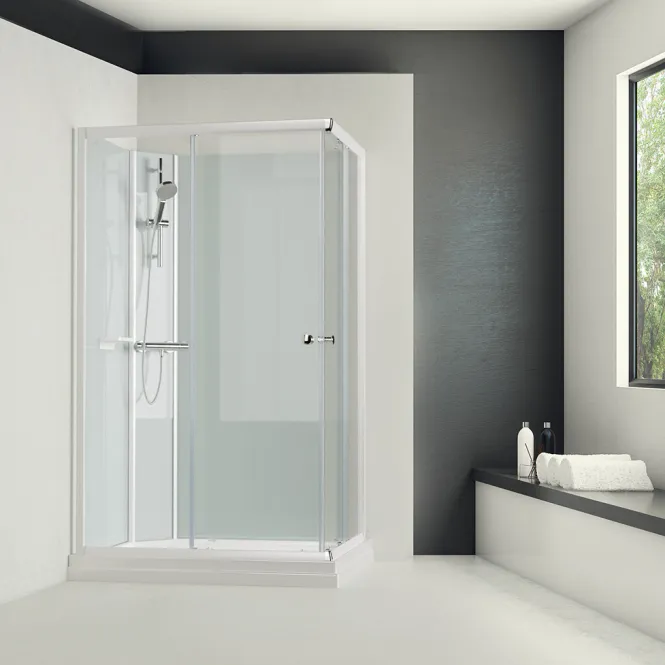 Hovedbilde Badnor Nordica White lux 8-3 dusjkabinett 120x90cm m/dusjsett