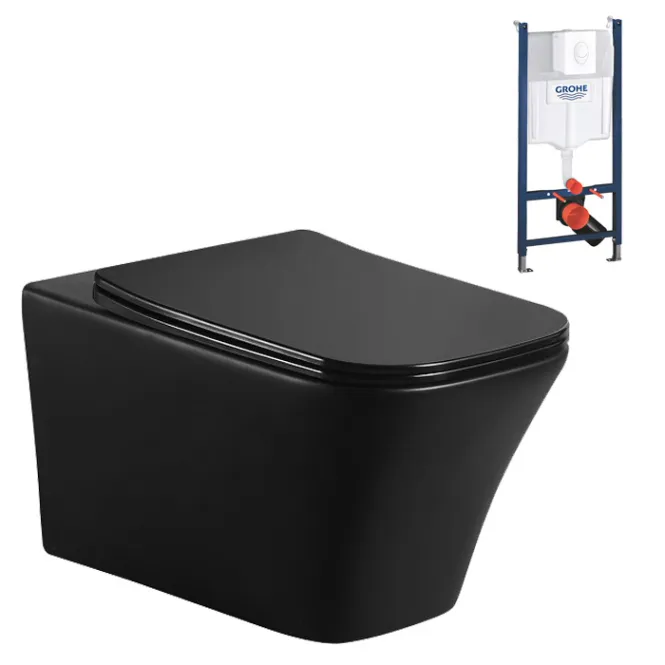 Hovedbilde Toalettpakke: Badnor Treviso / Grohe Rapid SL m/ hvit betj. plat