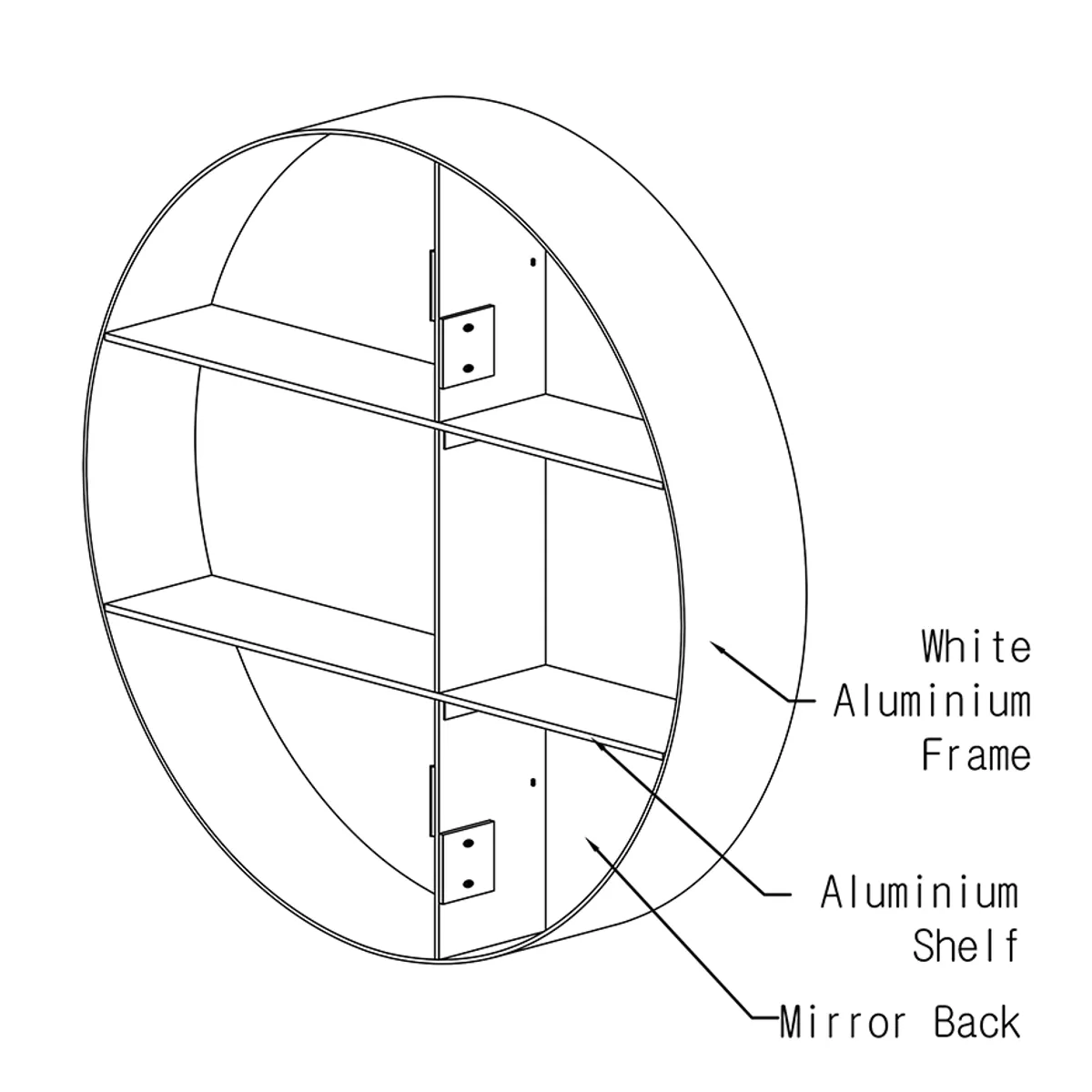 Badnor Merethe 120+40cm møbelpk (7219) Leon speilskap
