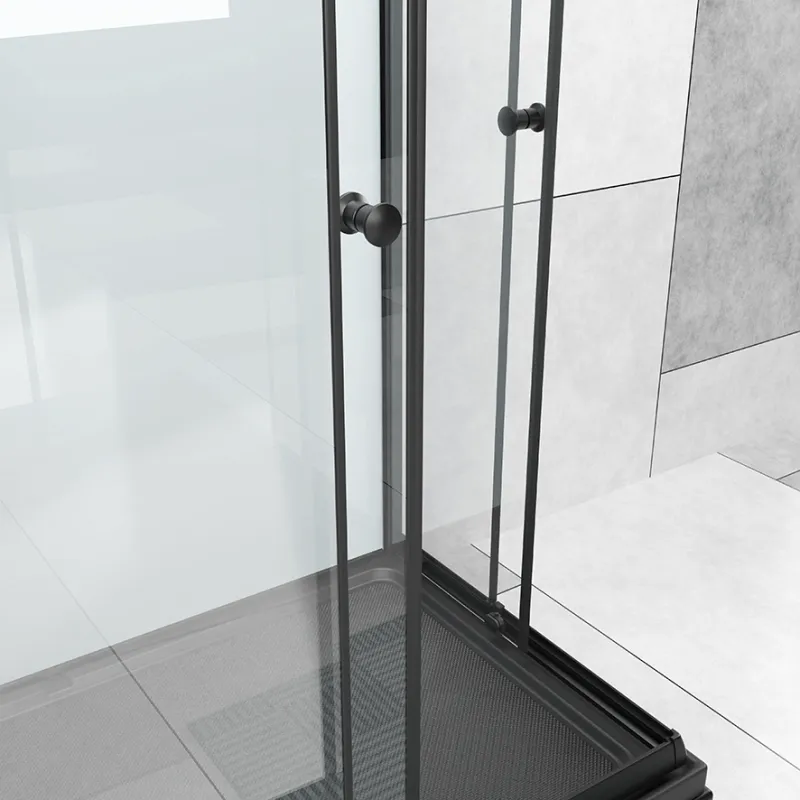 Badnor Scandia Black lux 8-2 dusjkabinett 105x90cm m/dusjsett