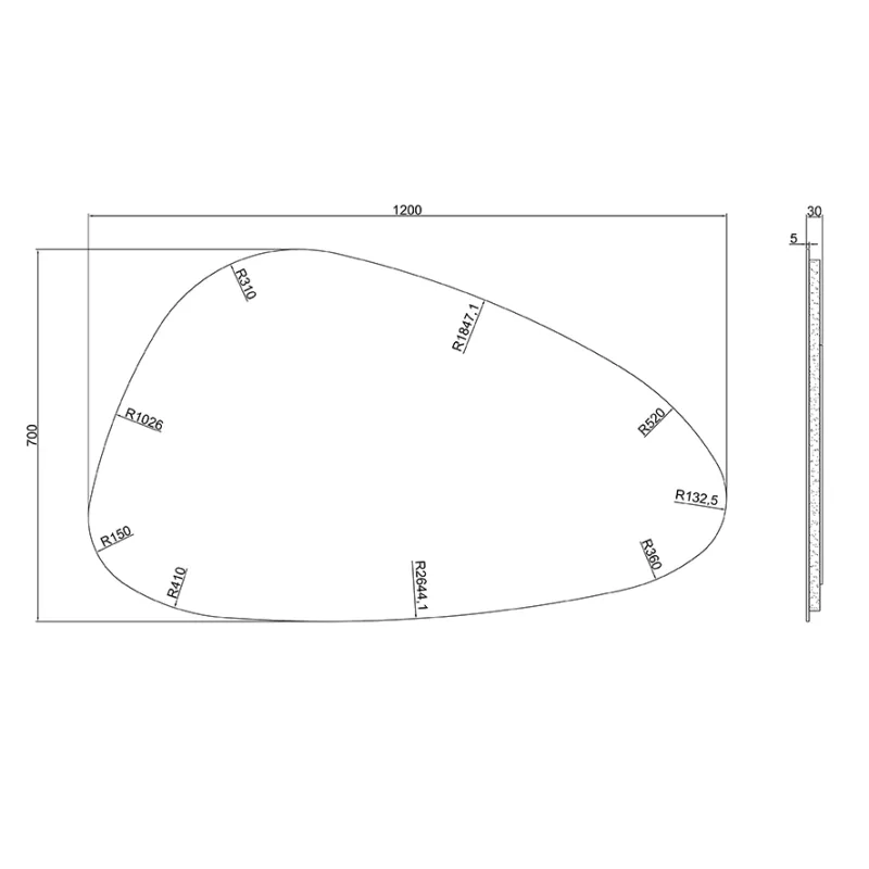 Badnor Mikala 120cm enkel servant (8402) Sandy speil m/lys