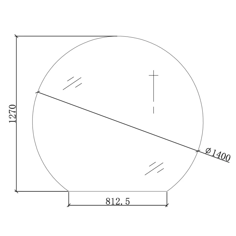 Badnor Melodina SORT/ GRÅ 160cm mbl.pk (606) Sissel rundt speil