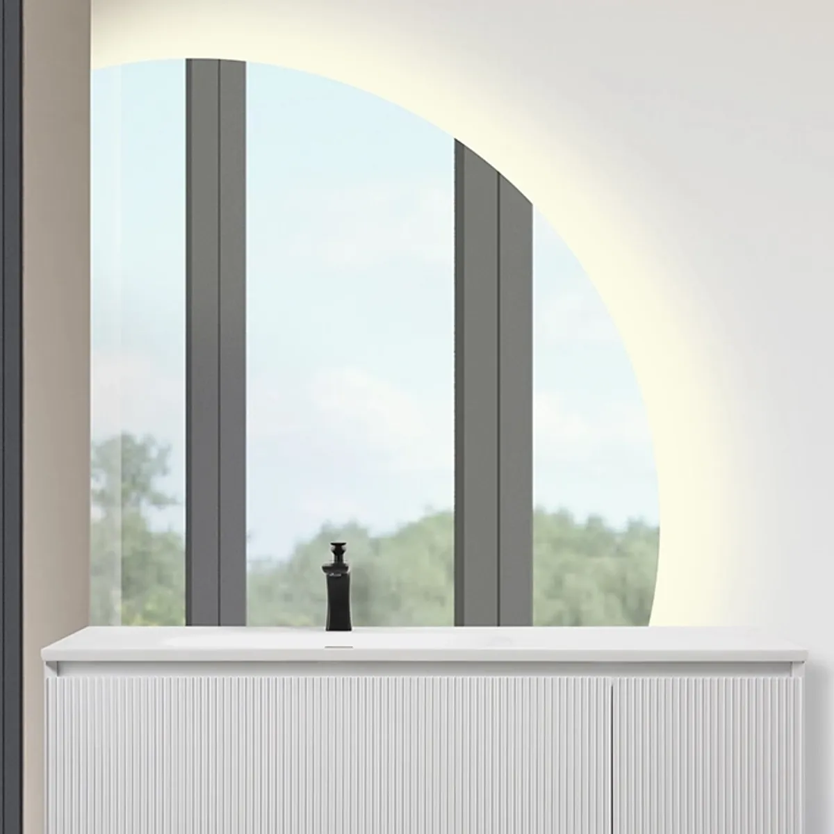 Badnor Martine 120+40cm enkel servant (6417) Sara speil